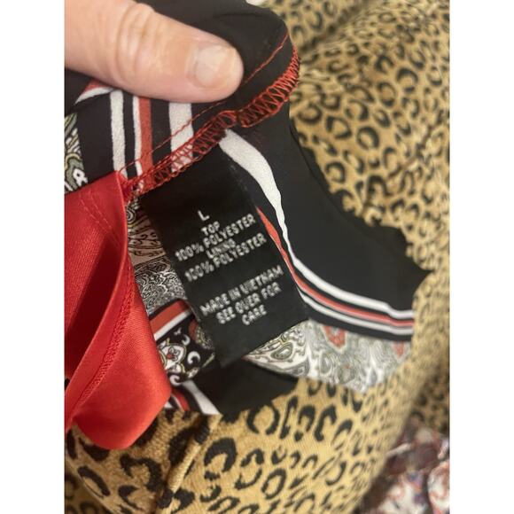 Vintage 90s Y2K Iz Byer Handkerchief Halter Top L - Picture 3 of 4